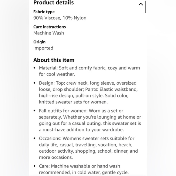 2 Piece Outfit Oversized Knitted Top and Wide Leg Pants Loungewear Sweater Set - Picture 7 of 10